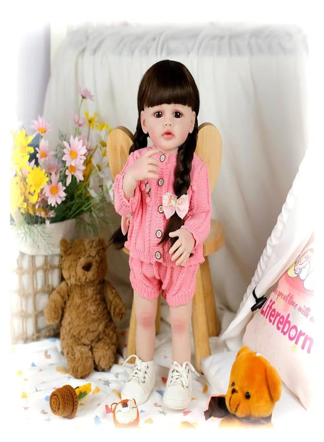 JETRA Lifelike Reborn Baby Doll Girl - 22-inch Soft Body Realistic Newborn Baby Dolls Silicone Full Body Real Life Baby Dolls,Ages 3+ Year Old Girls (Multicolor) - Image 1